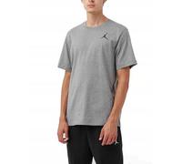 NIKE DC7485-091 M J Jumpman EMB SS Crew T-Shirt Men's Carbon Heather/Black Size M