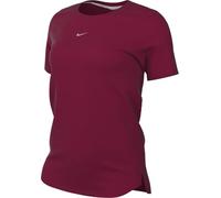 NIKE DD0618-620 W NK ONE LUXE DF SS STD TOP Sweatshirt Women's NOBLE RED/REFLECTIVE SILV Size M