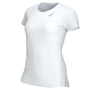 NIKE DD5927-100 W NK FAST DF SS TOP Sweatshirt Women's Bianco/Argento Size XS
