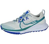 NIKE DJ6158-005 React Pegasus Trail 4 Sneaker Male Light Silver/Mineral Teal-Racer Blue UK 6