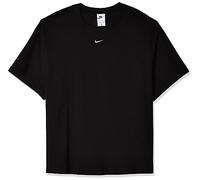 NIKE DM5123-010 W NSW ESSNTL SS TOP BF PLUS Sweatshirt Women's Black/White 2X