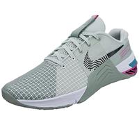 NIKE DO9327-004 Metcon 8 Sneaker Female Light Silver/Black-MICA Green UK 4