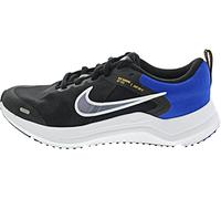 NIKE Downshifter 12 Sneaker, Black White Racer Blue Laser Orange, 4 UK