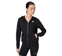 NIKE DQ5471-010 W NSW CLUB FLC FZ HOODIE STD Sweatshirt Women's Black/White Size L