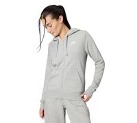 NIKE DQ5471-063 W NSW CLUB FLC FZ HOODIE STD Sweatshirt Women's Dk Gray Heather/White Size S