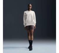 NIKE DQ5733-104 W NSW PHNX FLC OS CREW Sweatshirt Women's LT OREWOOD BRN/SAIL Size S-S