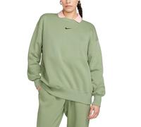 NIKE DQ5733-386 W NSW PHNX FLC OS CREW Sweatshirt Women's OIL GREEN/BLACK Size 2XS-T