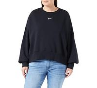 NIKE DQ5761-010 W NSW PHNX FLC OOS CREW Sweatshirt Women's Black/sail XS-S
