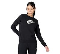 NIKE DQ5832-010 W NSW CLUB FLC GX STD CREW Sweatshirt Women's Black/White Size XL