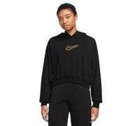 NIKE DQ6776-010 W NSW STRDST GX HDY Sweatshirt Women's Black/Gold Size L