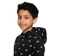 Nike DQ9110-010 B NSW PO HD CLUB FLC FT AOP Sweatshirt Boy's BLACK/WHITE/WHITE Size M