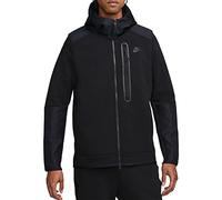 NIKE DR6165-010 M NK TCH FLC OVERLAY FZ Sweatshirt Men's Black/Black/Black L