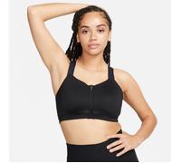 Nike Dri-Fit Alpha Zip-Front Bra for Women - Black, Ideal for Running and Training