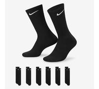 Nike Dri-FIT Ankle Crew Socks Black White 3PK 6PK Cushioned Unisex Bundle