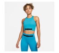 NIKE DRI-FIT BUCKLE CROPPED TRAINING TANK BRA SIZE S (DD5063 461) BLUE / BLACK