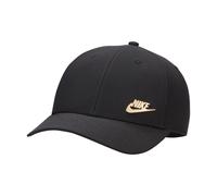 Nike Dri-FIT Club Structured Metal Logo Cap, Black/Metallic Gold, M/L