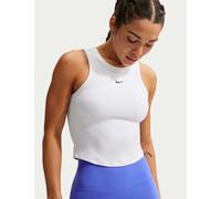 Nike Dri-Fit Fitted Racer Back Crop Tank Top White/Black