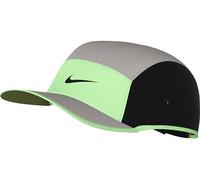 Nike Dri-fit Fly Unstrukturierte Swoosh-Cap, Lt Iron Ore/Vapor Green/Black/Black, M-L