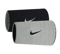 NIKE Dri-Fit Home & Away Double Wide Wristbands, Black/Grey