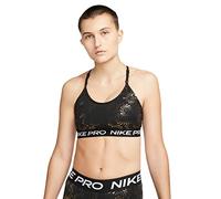 NIKE Dri Fit Indy Strpy Sparkle Bra Black/Black/Dk Smoke Grey M