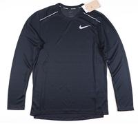 NIKE DRI FIT MILER RUNNING LONG SLEEVE CREW TOP - BLACK AJ7568-010 - MEN M L