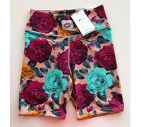 NIKE DRI FIT ONE ICON CLASH TRAINING FLORAL 7" BIKE SHORTS DM7449-609 WOMEN S