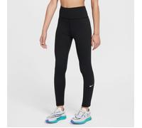 Nike One Older Kids' (Girls') Dri-FIT High-Waisted Leggings - Black - Polyester/Elastane XL