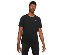 Nike Dri-FIT Rise 365 Short Sleeve Tee for Men - Lightweight Running Top in Black/Reflective