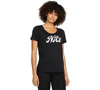 NIKE Dri Fit Script T-Shirt Black/White M
