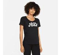NIKE Dri Fit Script T-Shirt Black/White XS