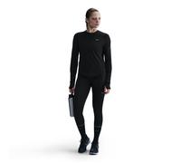 Nike Dri-FIT Swift UV Crew Long Sleeve Top for Women - Black/Reflective Silver Running Shirt