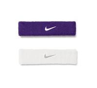 Nike Dri.Fit Swoosh Headband 2.0 Running Sport Headband (White - Silver)