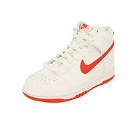 Nike Dunk Hi Retro Women's Basketball Shoes, White Red White 111, 40 EU