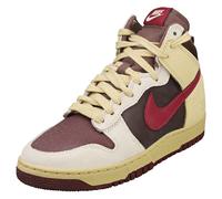 Nike Dunk High 1985 Womens Fashion Trainers in Grey Burgundy - 4.5 UK