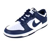 Nike Men's Dunk Low Retro Shoes, White/Midnight Navy/White, 7