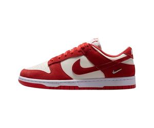 Nike Dunk Low Suede Women's Shoes (Sail/White/Metallic Silver/Light Crimson), Sail/White/Metallic Silver/Light Crimson, 6.5