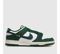 Nike Dunk Low Trainers in White & Green UK 8 (EU 42½)