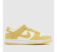 Nike Dunk Low Trainers in White & Yellow UK 6 (EU 40)