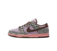 Nike Dunk Low x Harris Tweed HQ5036-902 Women's Trainers, Multicoloured Denim Turquoise Baroque Brown