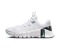 NIKE DV3950-101 W Free Metcon 5 Women White/Emerald Rise-Black UK 5.5