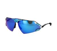 Nike DV6954 410 Designer Sunglasses Unisex Shield Blue Mirrored 76mm