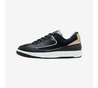 NIKE Air Jordan 2 Retro Low Women's Trainers Sneakers Fashion Shoes DX4401 (Black/Metallic Gold/Off-White/Varsity Red 001) UK4 (EU37.5)