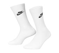 Nike DX5025-6 Pairs Sports Socks - White/Black/Multicoloured - Sportswear Everyday Essential Crew Socks 34/38/42/46/50 - Women, Men, Unisex, Colour: White, Size: 38-42, White, 38-42