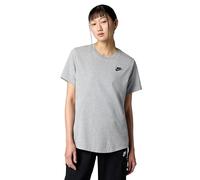 Nike Sportswear Club Essentials Women's T-Shirt - Grey - Cotton/Polyester S (UK 8-10)
