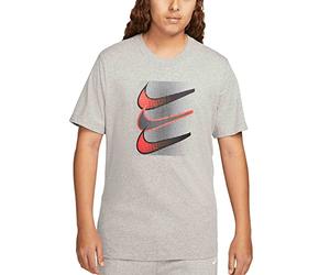 NIKE DZ5173-063 M NSW TEE 12MO Swoosh T-Shirt Men's DK Grey Heather Size XL