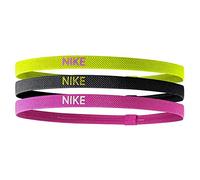Nike Elastic Hairbands (3 Pack), unisex_adult, Drinking bottle., N.JN.04.983.OS, Volt/Black/Hyper Pink, standard size