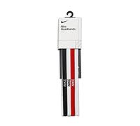 NIKE ELASTIC HEADBANDS 3 (BLACK/WHITE/UNIVERSITY RED)
