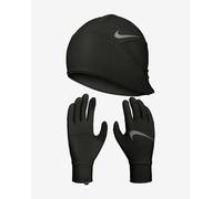Nike Essentail Running Set Laufmütze + Running Gloves Women - Black, White, Size M/L