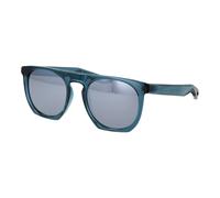 Nike EV0834 494 Designer Sunglasses Unisex Round Blue Silver Mirrored 52mm