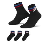 Nike Everyday Ankle Alphabet Logo Pattern Casual Sports Socks 3 Pairs Black DX5080-010 S